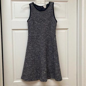 J Crew Factory Black and White Boucle Tweed fit and flare dress size 0